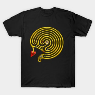 GOLD HYPER LABYRINTH IN BLACK T-Shirt